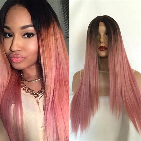 lace front wig pink ombre|ombre platinum lace front wigs.